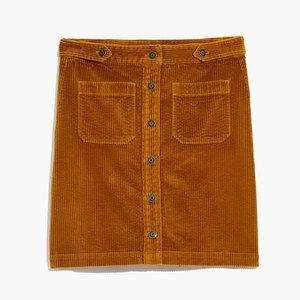 Corduroy A-Line Mini Skirt: Patch Pocket Edition